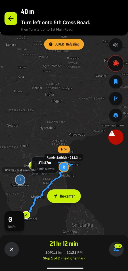 The Saved tab with tabs for Rides, Plans and Spots, and a button to import a GPX route.